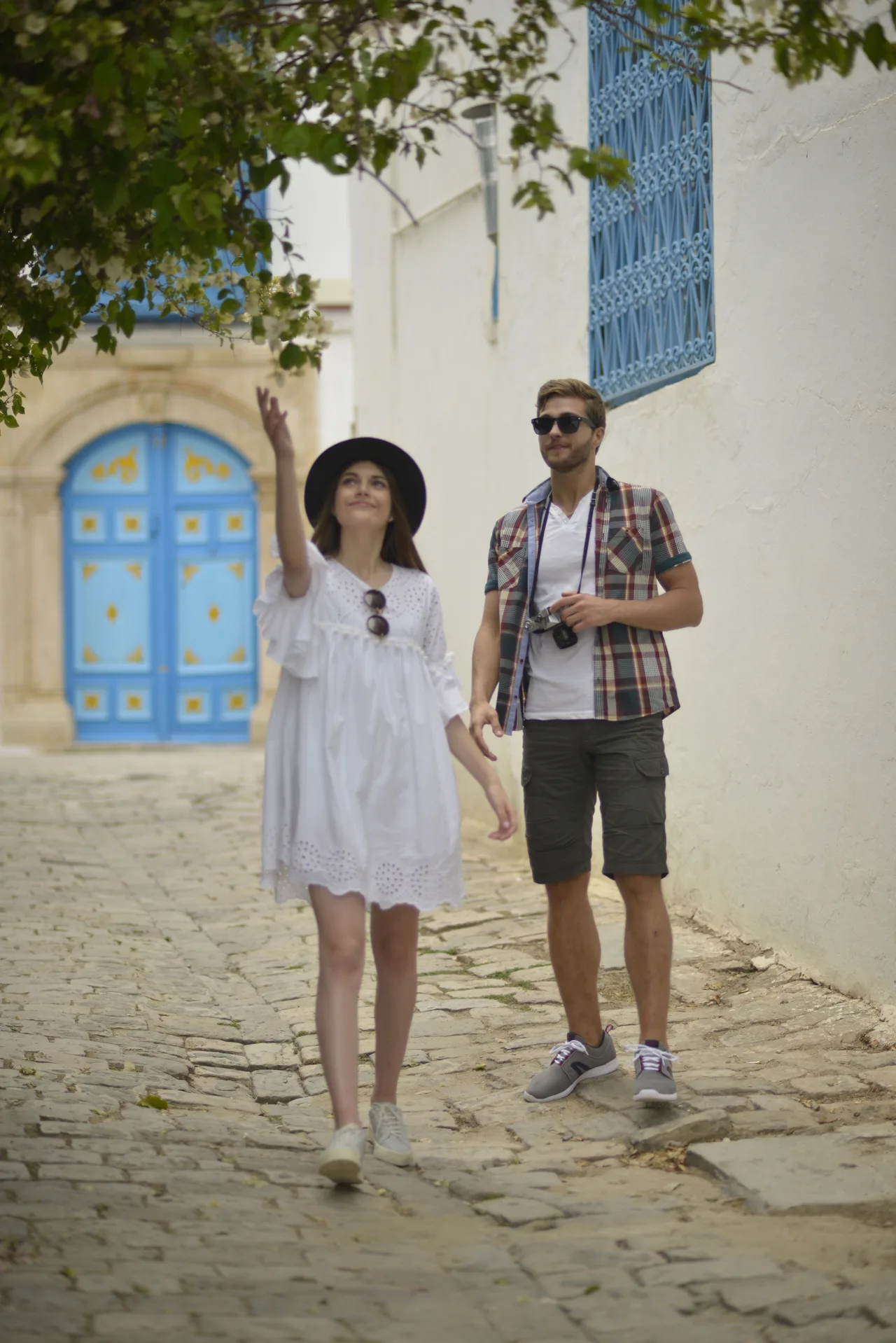 Sidi Bou Said, Tunisia - The iconic blue and white cliffside village offering breathtaking Mediterranean 