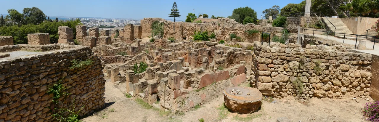 Ancient Roman ruins at Carthage, Tunisia