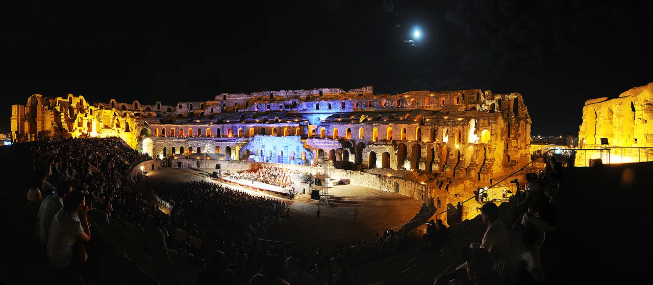 El Jem Roman Amphitheatre in Tunisia