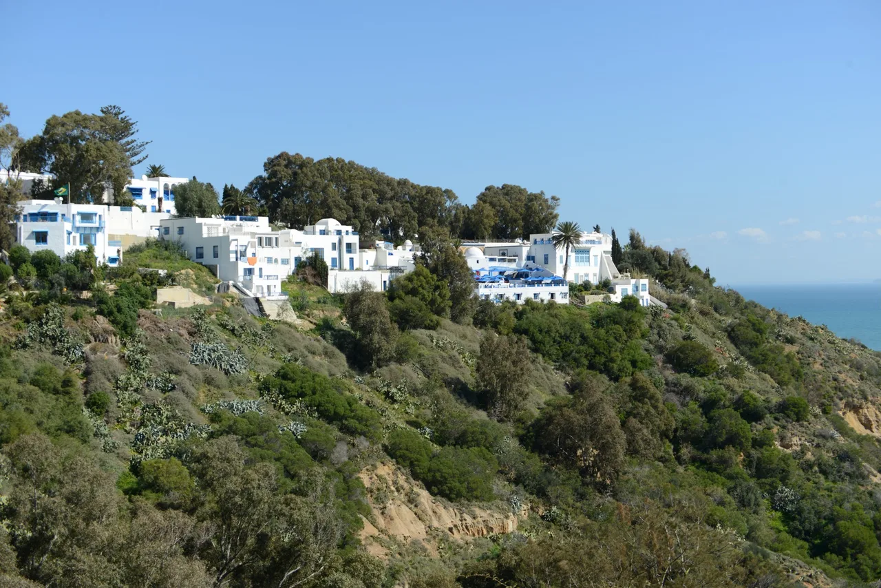 Blue and white streets of Sidi Bou Said, Tunisia