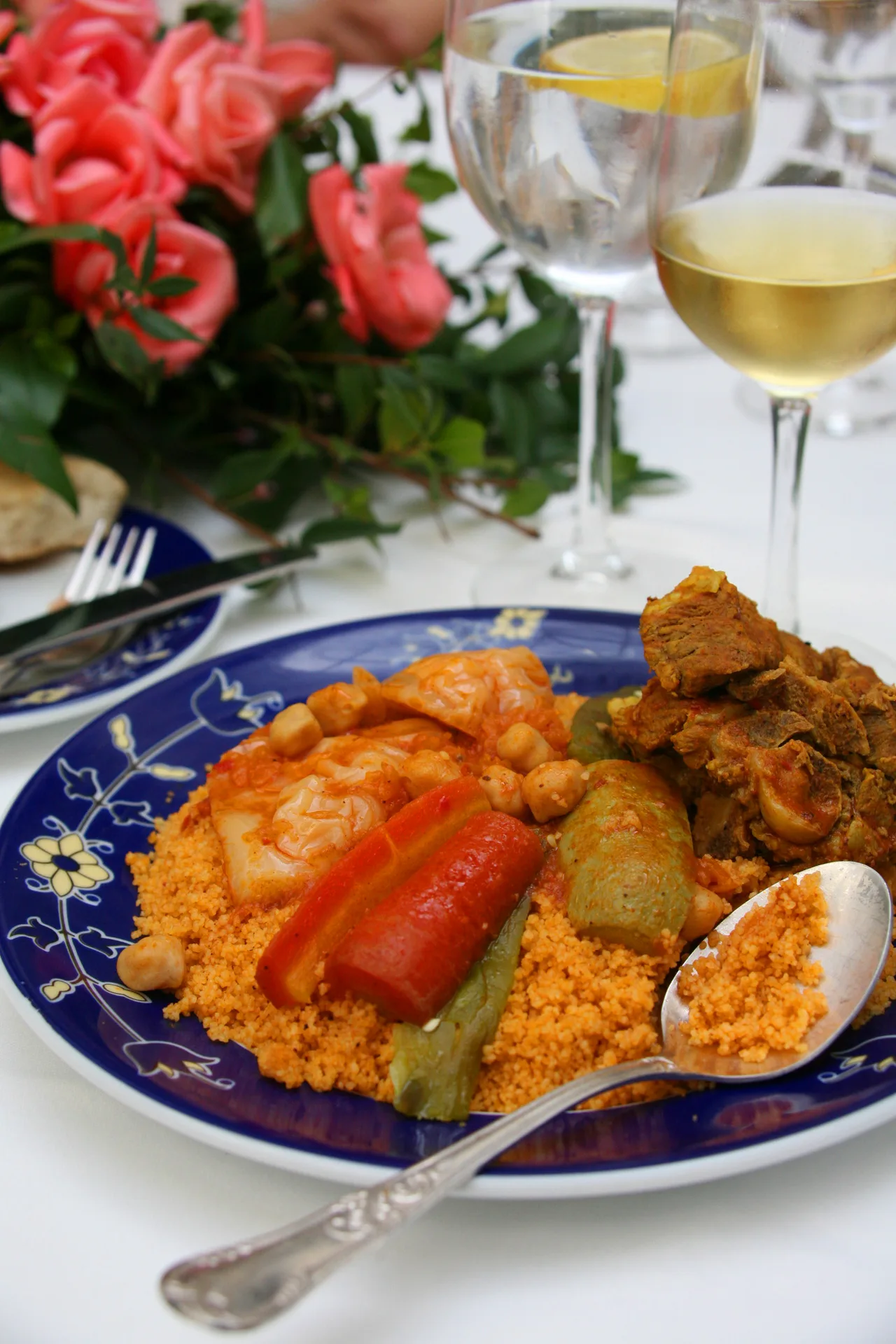 Traditional Tunisian couscous dish